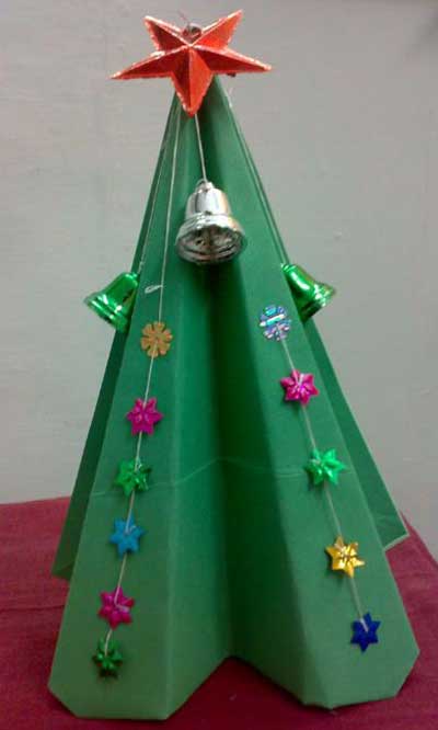 origami christmas tree